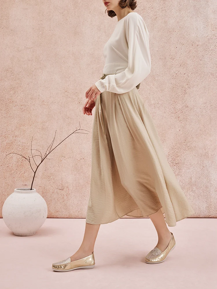 PAZZION, Alexi Crystal Embellished Moccasins, Gold