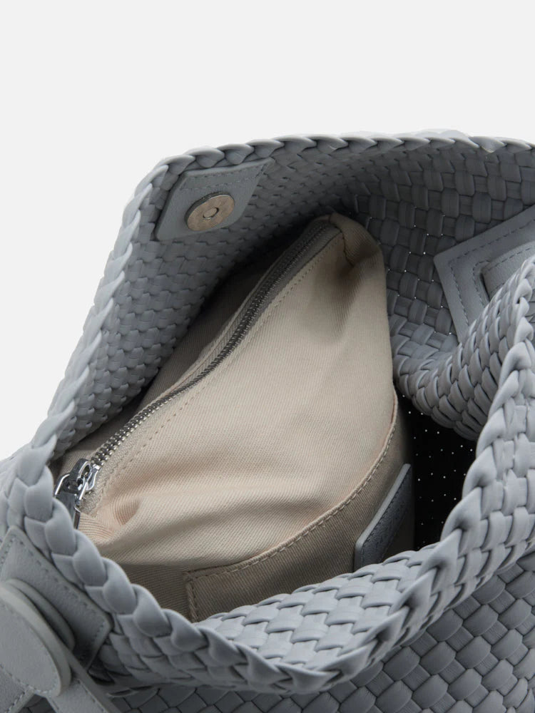 PAZZION, Cara Woven Bag, Grey