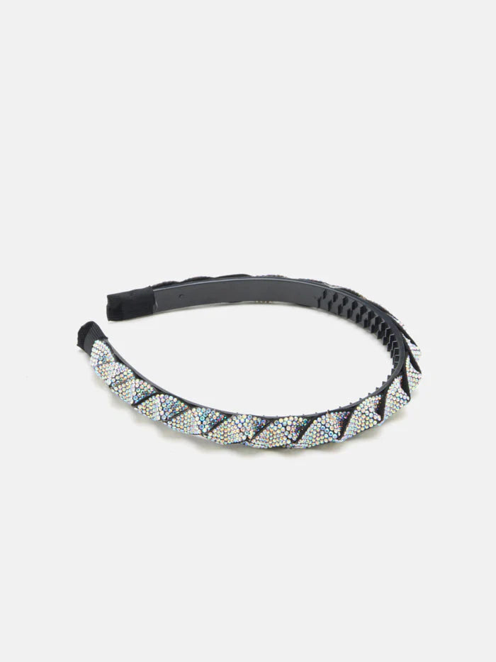PAZZION, Casey Crystal Embellished Twisted Hair Band, Rainbow