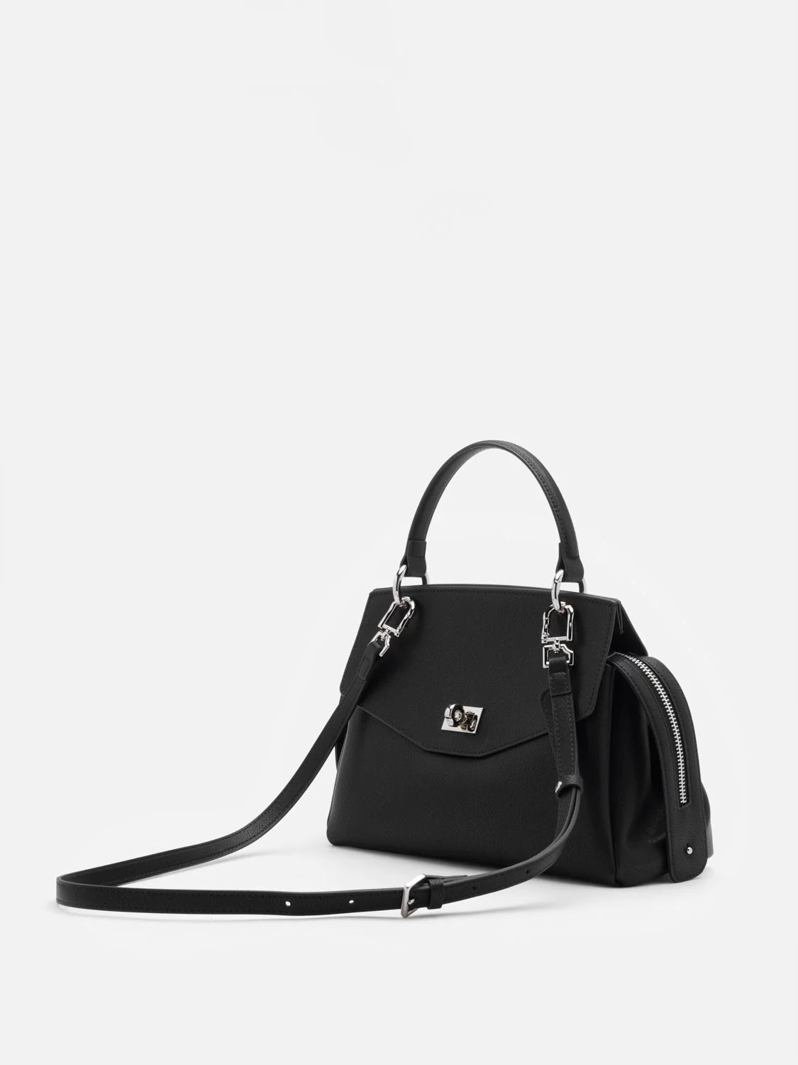 PAZZION, Diana Top Handle Bag, Black