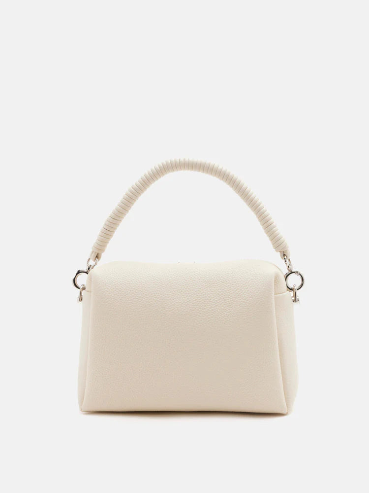 PAZZION, Donna Knotted Double Handle Bag, Beige