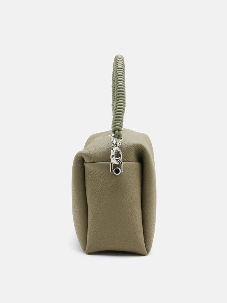 PAZZION, Donna Knotted Double Handle Bag, Green