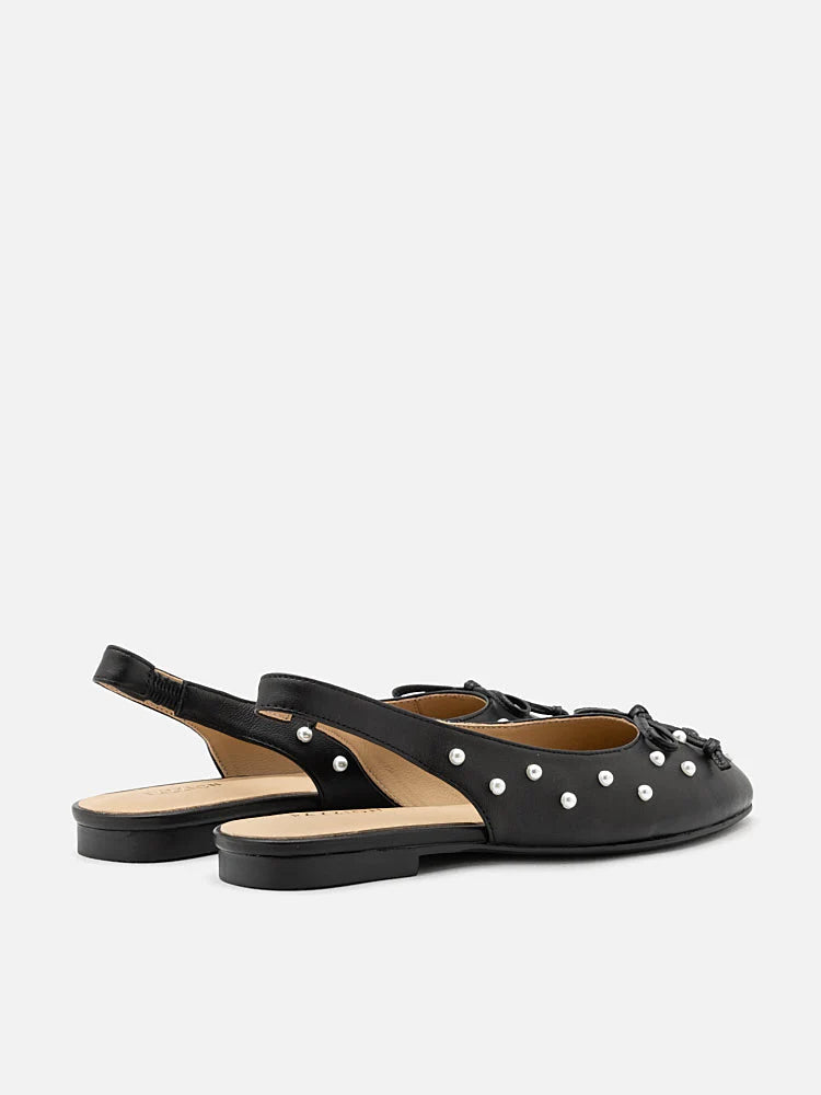 PAZZION, Journee Pearl D�cor Bow Slingbacks, Black