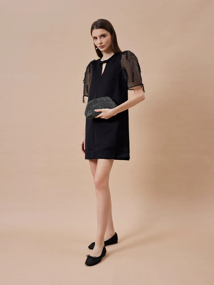 PAZZION, Lourdes Bow Mesh Flats, Black