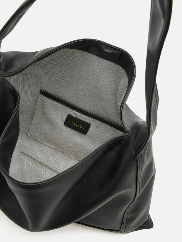 PAZZION, Lucia Slouchy Shoulder Bag, Black