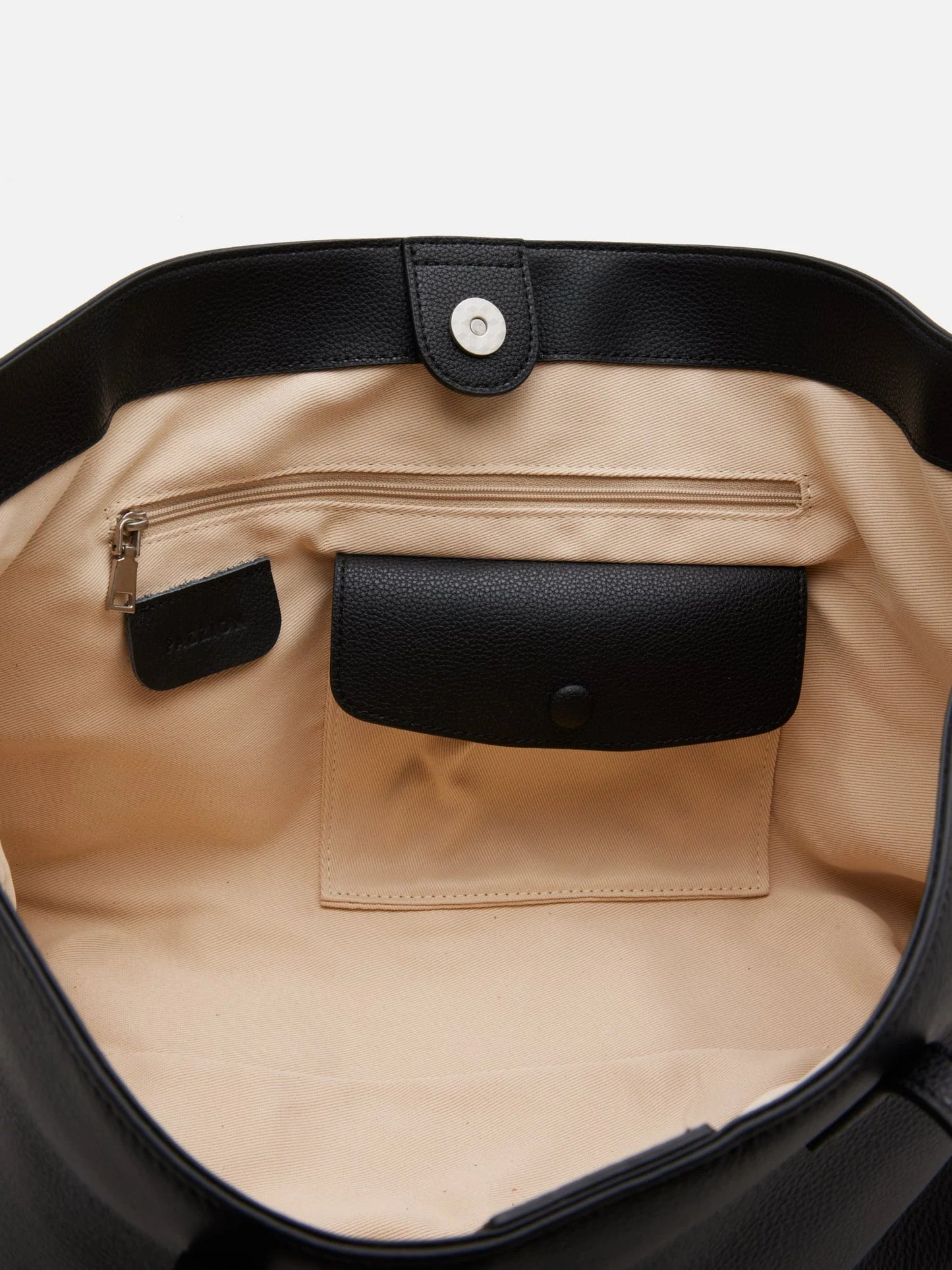 PAZZION, Marivyn Leather Tote, Black