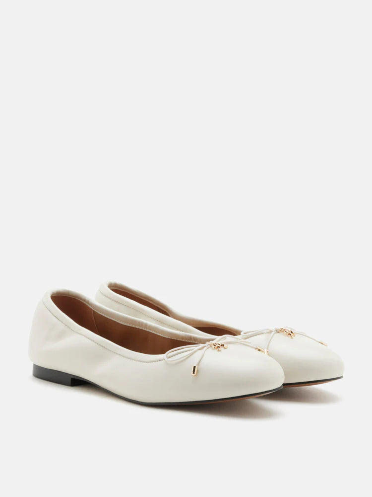 PAZZION, Melanie Accent Bow Ballerinas, Beige