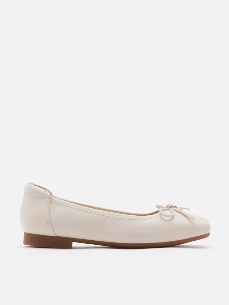 PAZZION, Moxie Square-Toe Ballet Flats, Beige