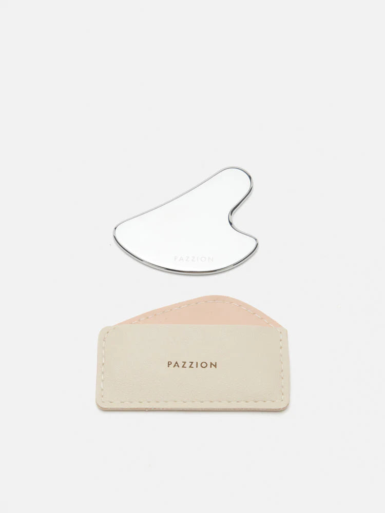 PAZZION, Rochelle HeartGlow Gua Sha Beauty Tool, Silver