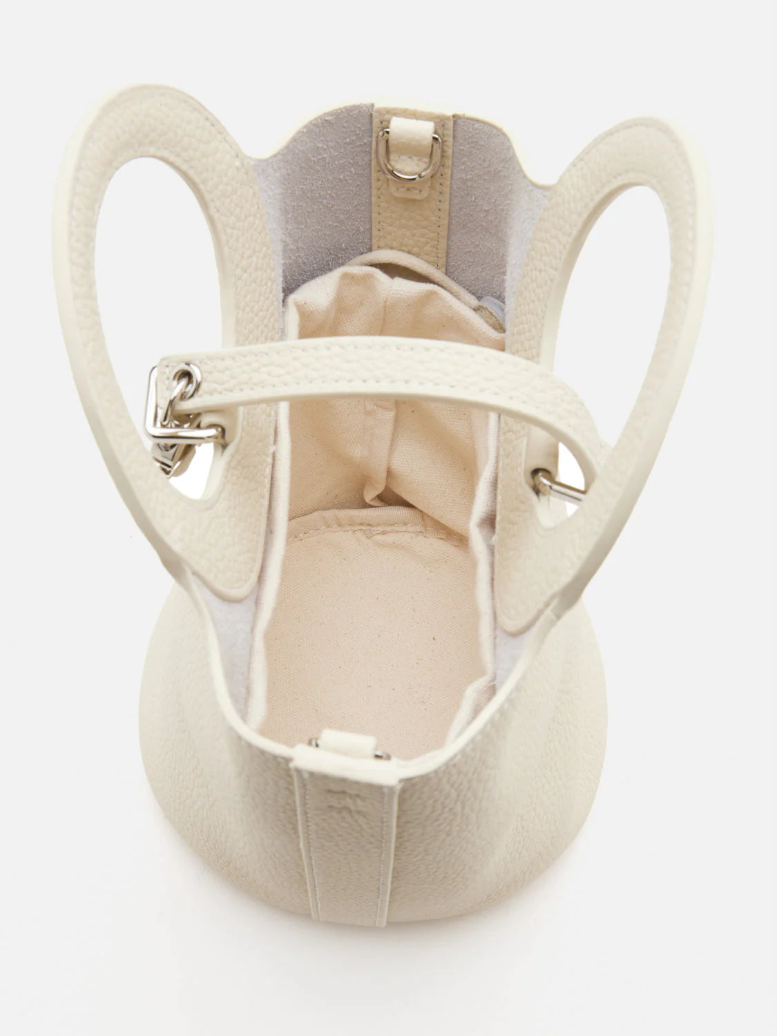 PAZZION, Vespera Bucket Bag, Beige