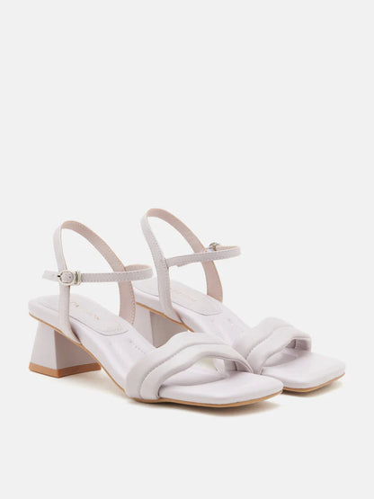 PAZZION, Alaina Pillow Strappy Heels, Purple