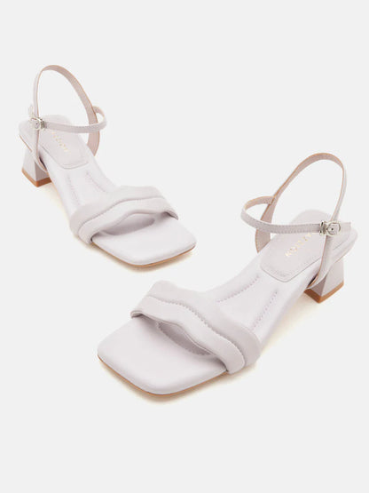 PAZZION, Alaina Pillow Strappy Heels, Purple