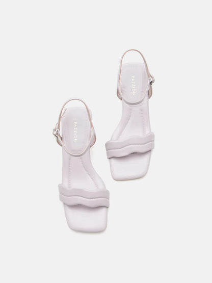 PAZZION, Alaina Pillow Strappy Heels, Purple