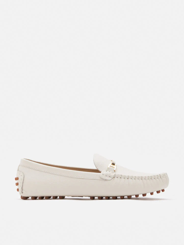 PAZZION, Alara Horsebit Moccasins, Beige