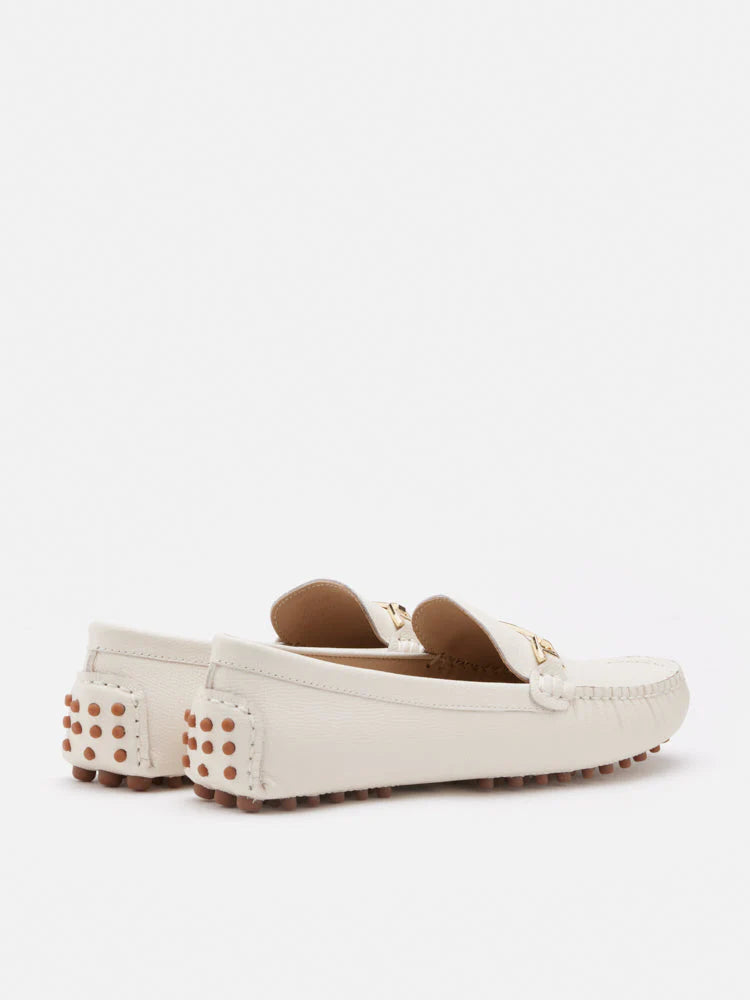 PAZZION, Alara Horsebit Moccasins, Beige