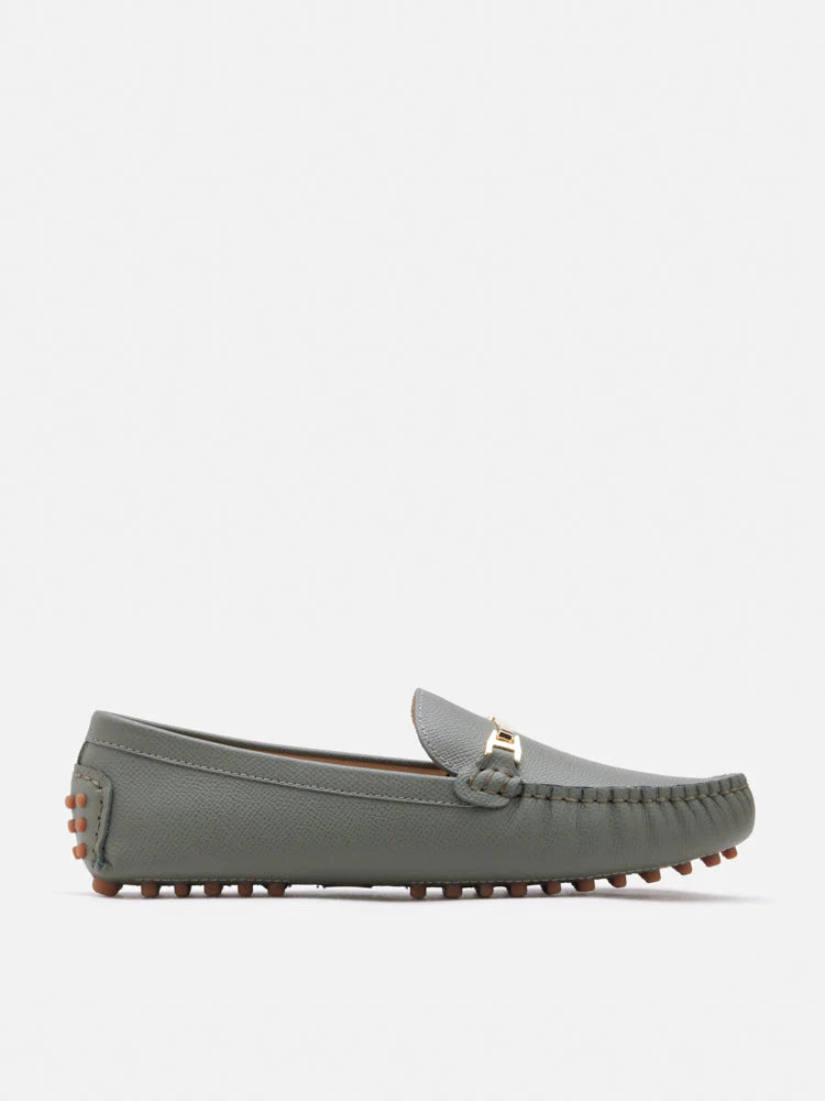 PAZZION, Alara Horsebit Moccasins, Darkgreen