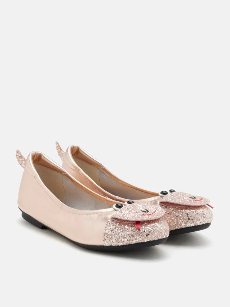 PAZZION, Alessandra Glitter Flats, Champagne