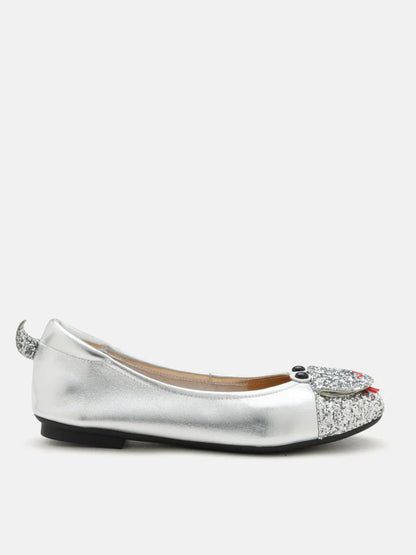 PAZZION, Alessandra Glitter Flats, Silver