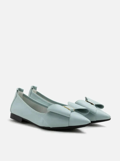 PAZZION, Alicia Bow Point-Toe Flats, Blue