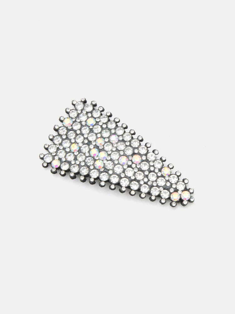 PAZZION, Amara Diamante Hair Clip, Silver