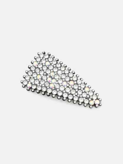 PAZZION, Amara Diamante Hair Clip, Silver