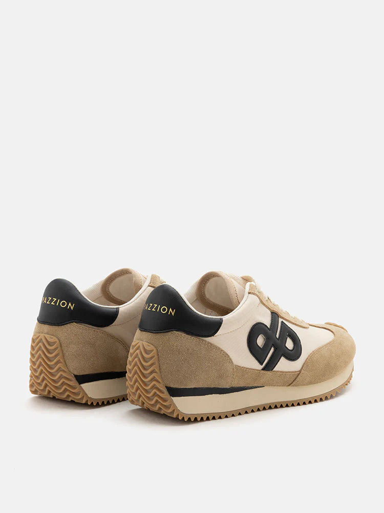 PAZZION, Arabella Suede Sneakers, Almond