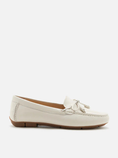 PAZZION, Aria Bow Knot Moccasins, Beige