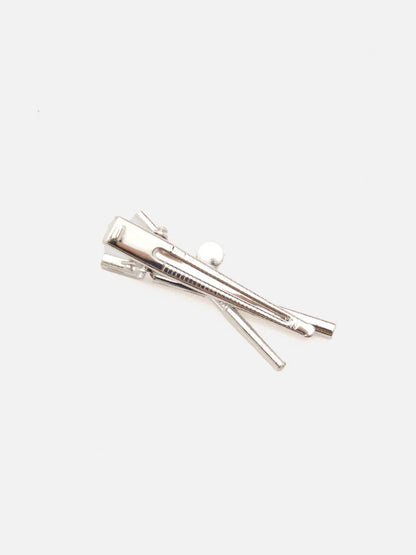 PAZZION, Arielle Diamante Hair Clip, Silver