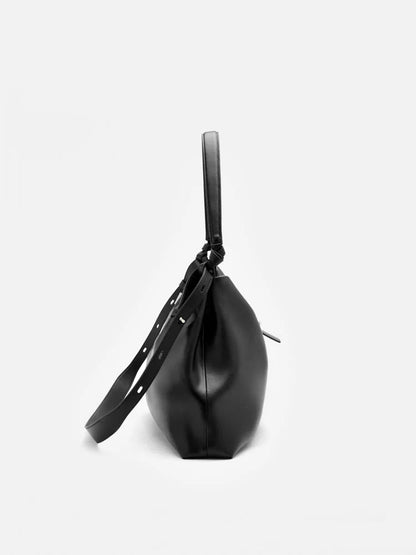 PAZZION, Athena Twist Lock Buckled Bag, Black