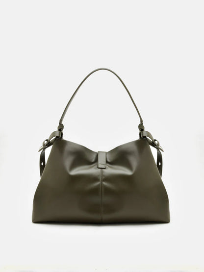 PAZZION, Athena Twist Lock Buckled Bag, Green