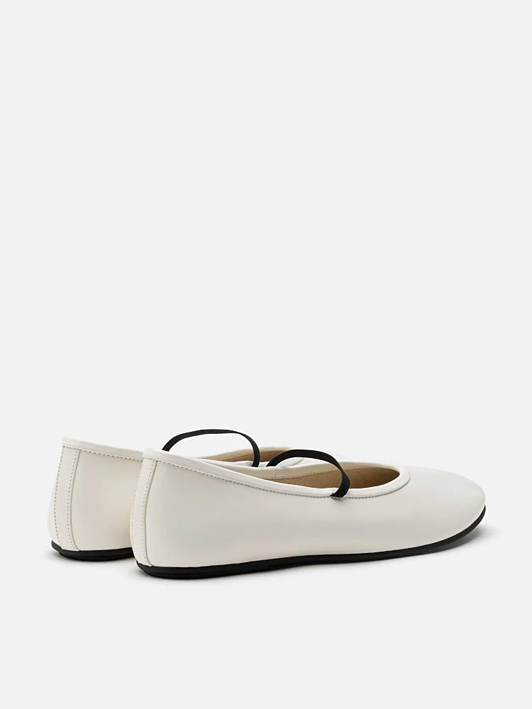 PAZZION, Ayla Round-Toe Mary Janes, Beige