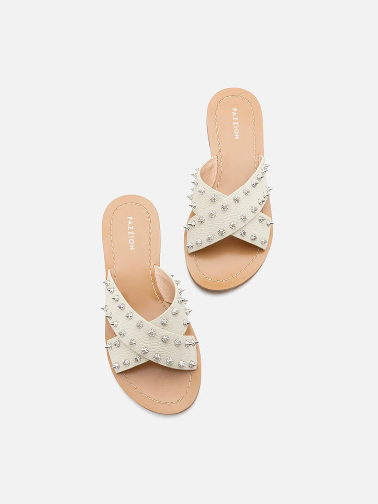 PAZZION, Beverly Casual Sandals, Beige