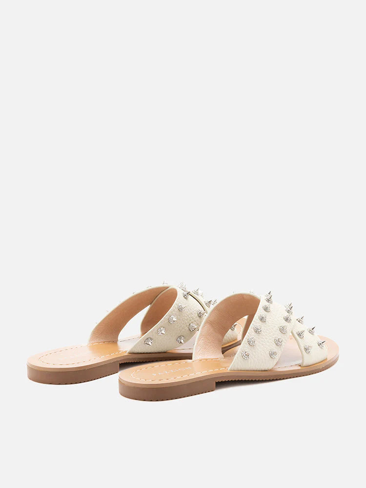 PAZZION, Beverly Casual Sandals, Beige