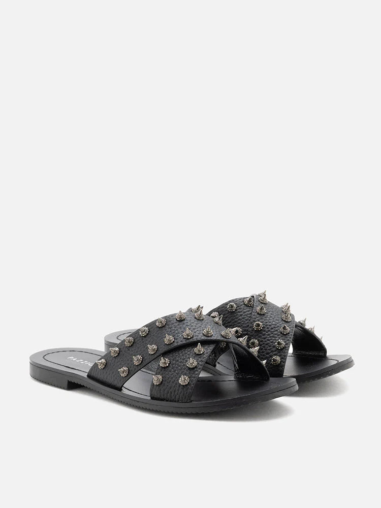 PAZZION, Beverly Casual Sandals, Black