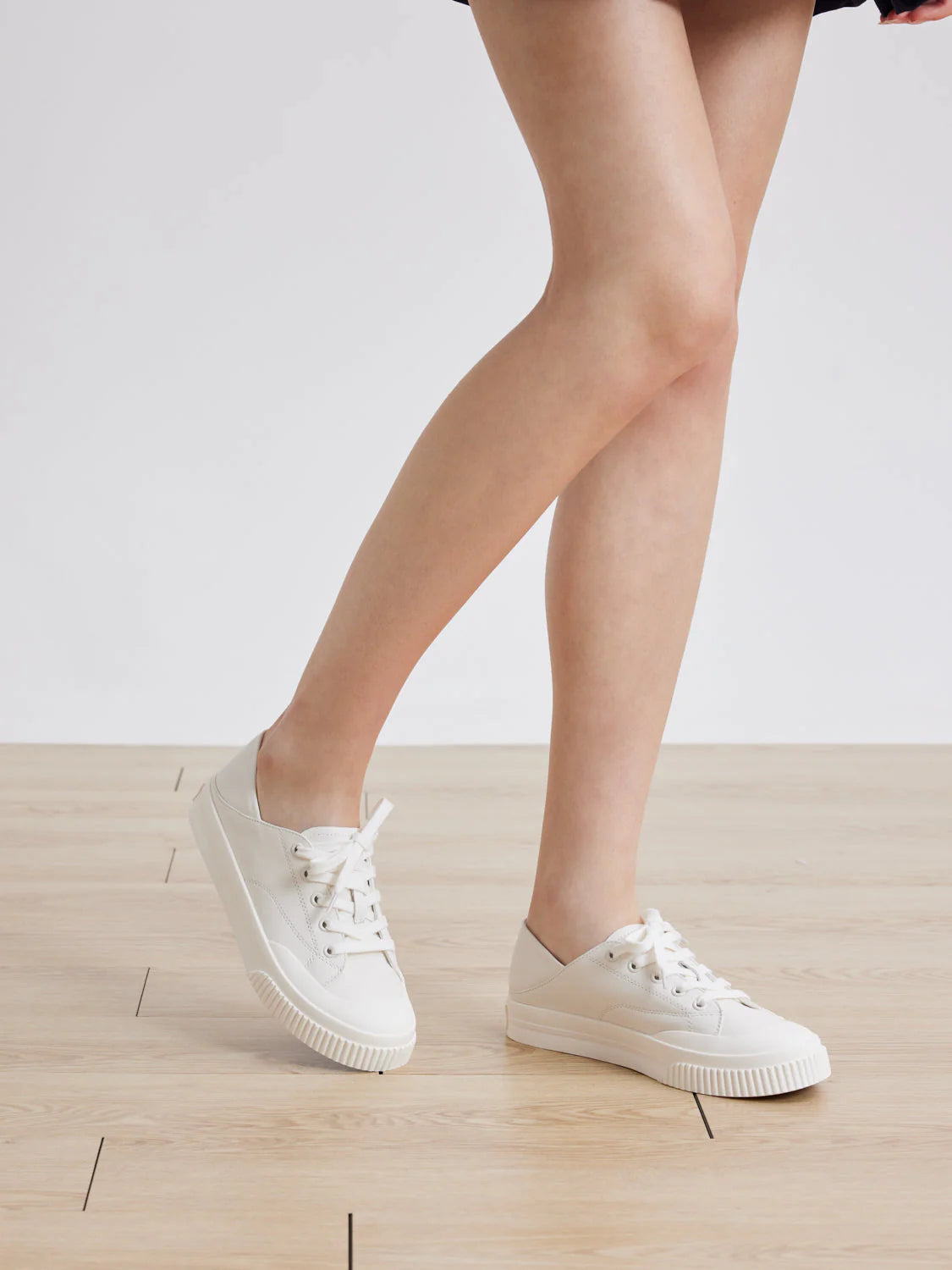 PAZZION, Binx Two-Way Leather Sneakers, Beige