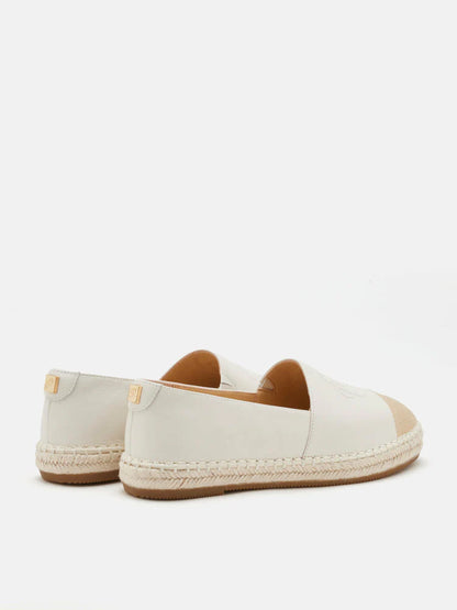 PAZZION, Brea Embossed Espadrille Flats, Beige