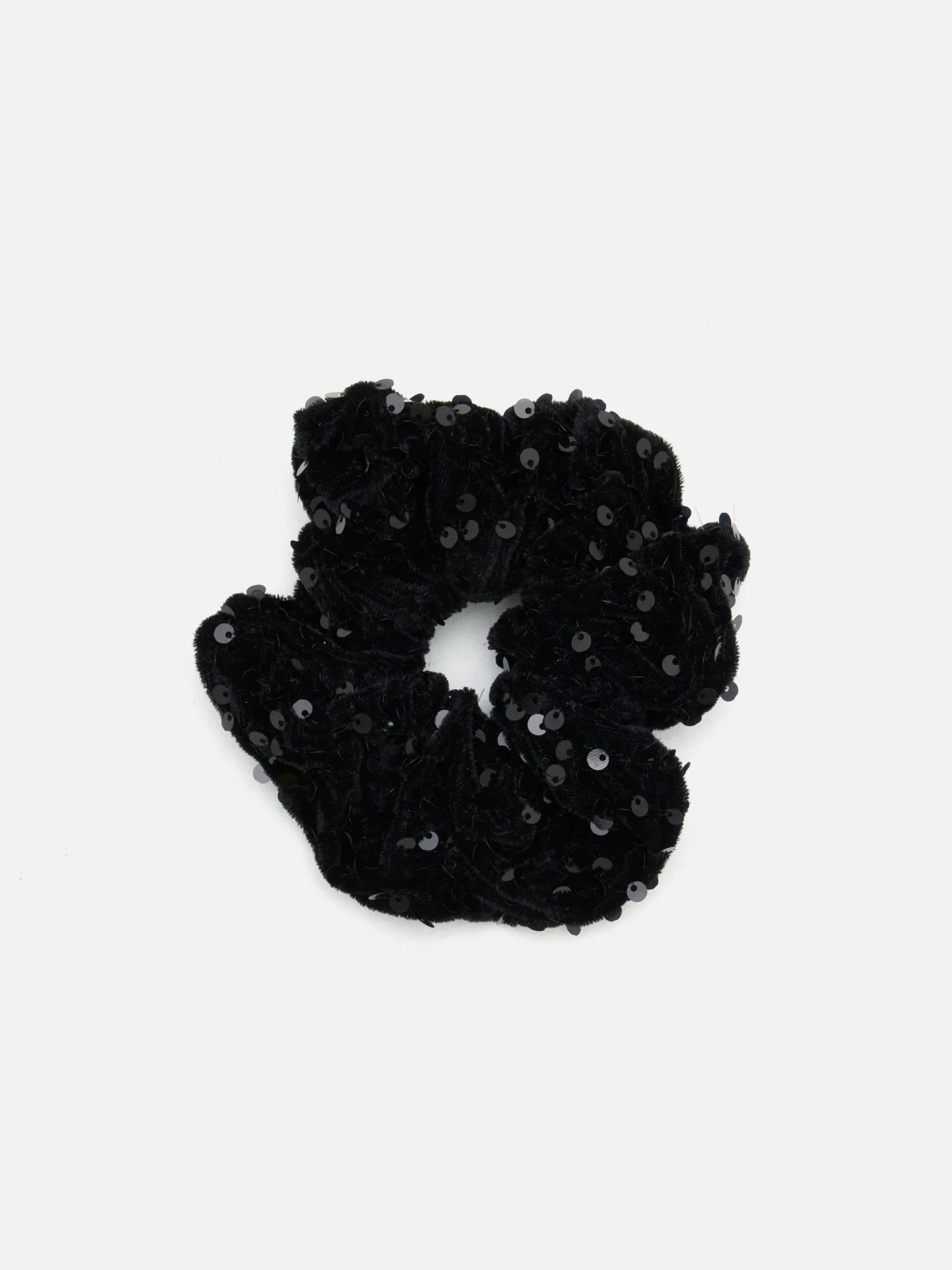 PAZZION, Brigitte Sequins Scrunchie, Black