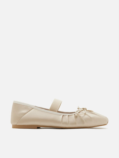 PAZZION, Brivelle Silk Mary Janes, Almond