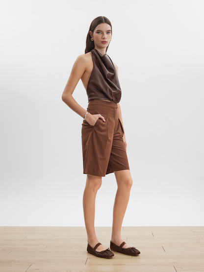 PAZZION, Brivelle Silk Mary Janes, Darkbrown