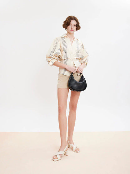 PAZZION, Calla Pillow Strappy Heels, Beige