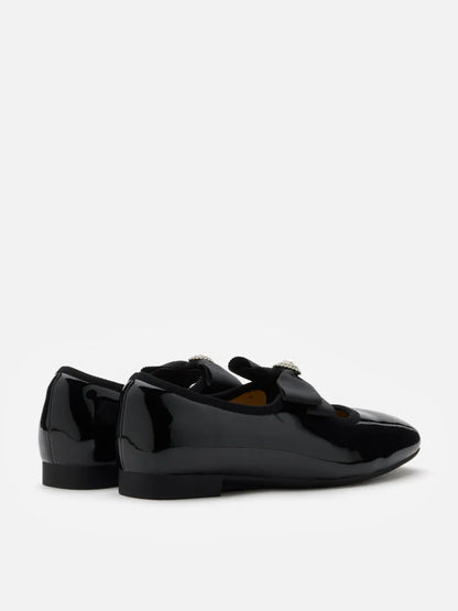 PAZZION, Camilla Diamante Bow Flats, Black