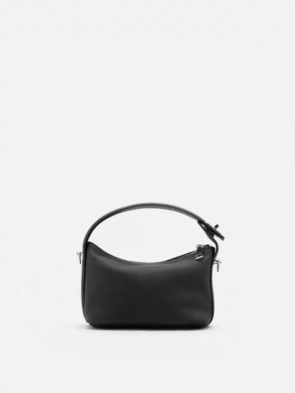 PAZZION, Cara Twist Lock Handle Bag, Black