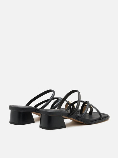 PAZZION, Carmen Toe-Ring Sandal Heels, Black