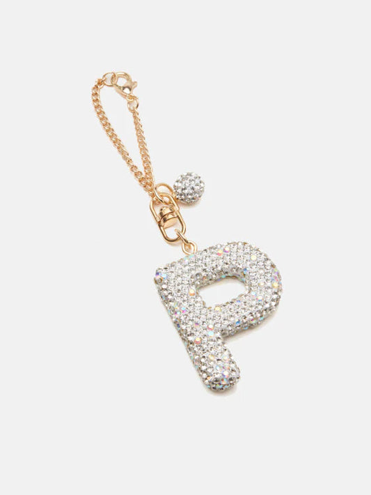 PAZZION, Celestia Crystal Embellished PAZZION Keychain, Silver