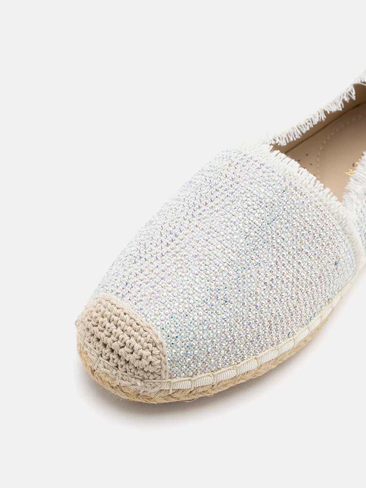 PAZZION, Cordelia Iridescent Espadrilles, Beige