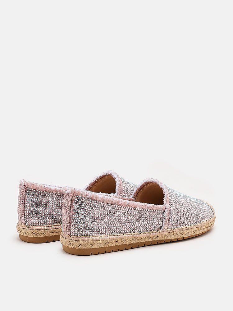 PAZZION, Cordelia Iridescent Espadrilles, Pink