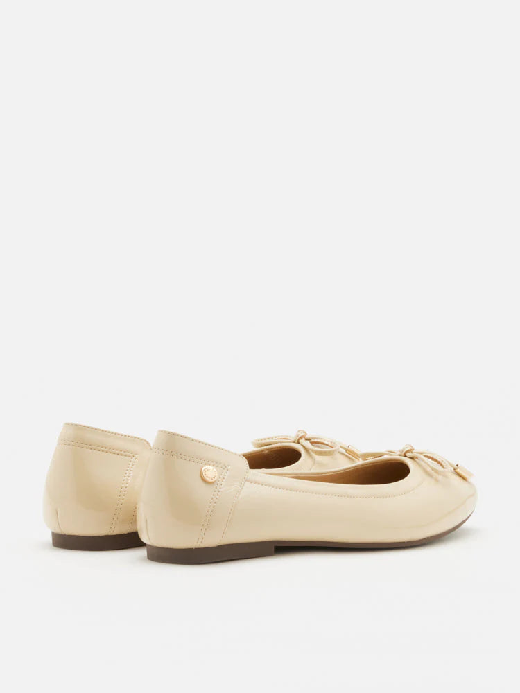 PAZZION, Cosette Patent Bow Ballet Flats, Almond