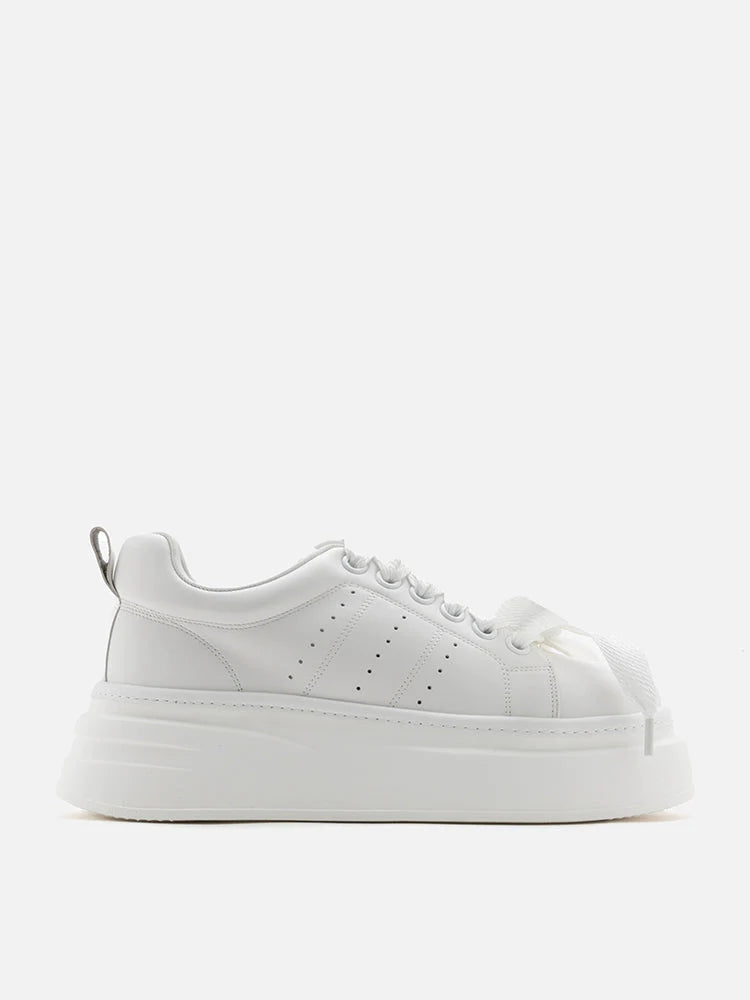 PAZZION, Dana Bow Tie Sneakers, White