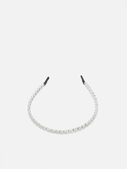 PAZZION, Dara Diamante Hair Band, Silver