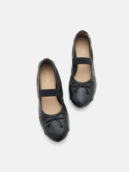 PAZZION, Delilah Bow Mary Janes, Black